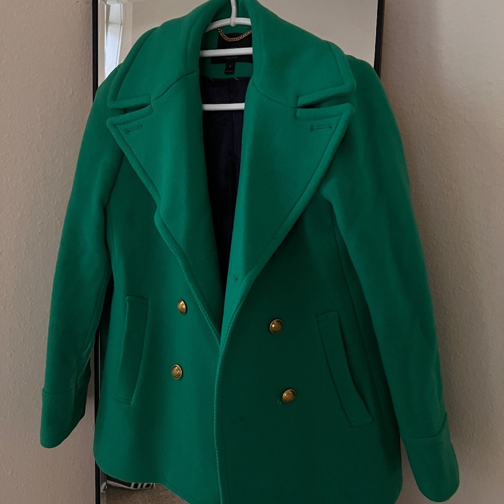 Jcrew Stadium Cloth Majesty Peacoat sz 8